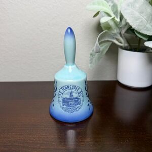 Vintage Scotty Tennessee State Capitol Building Ceramic Souvenir Bell Japan Blue